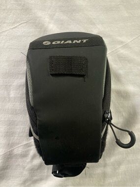 Giant Black Bike Saddle Bag - Bike Mount Travel Pouch